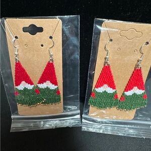 Festive Gnome Beaded Earrings